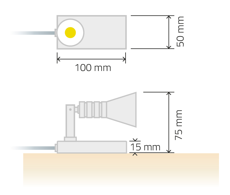 Spot à poser COB LED laiton massif brossé - e-luminaire-100% Français